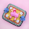 mouchkine jewelry pink poodle fun and trendy chic brooch, handmade in france