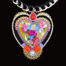 mouchkine jewelry couture handmade necklace with a glass heart shape