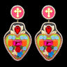 mouchkine jewelry handmade couture statement exvoto earrings
