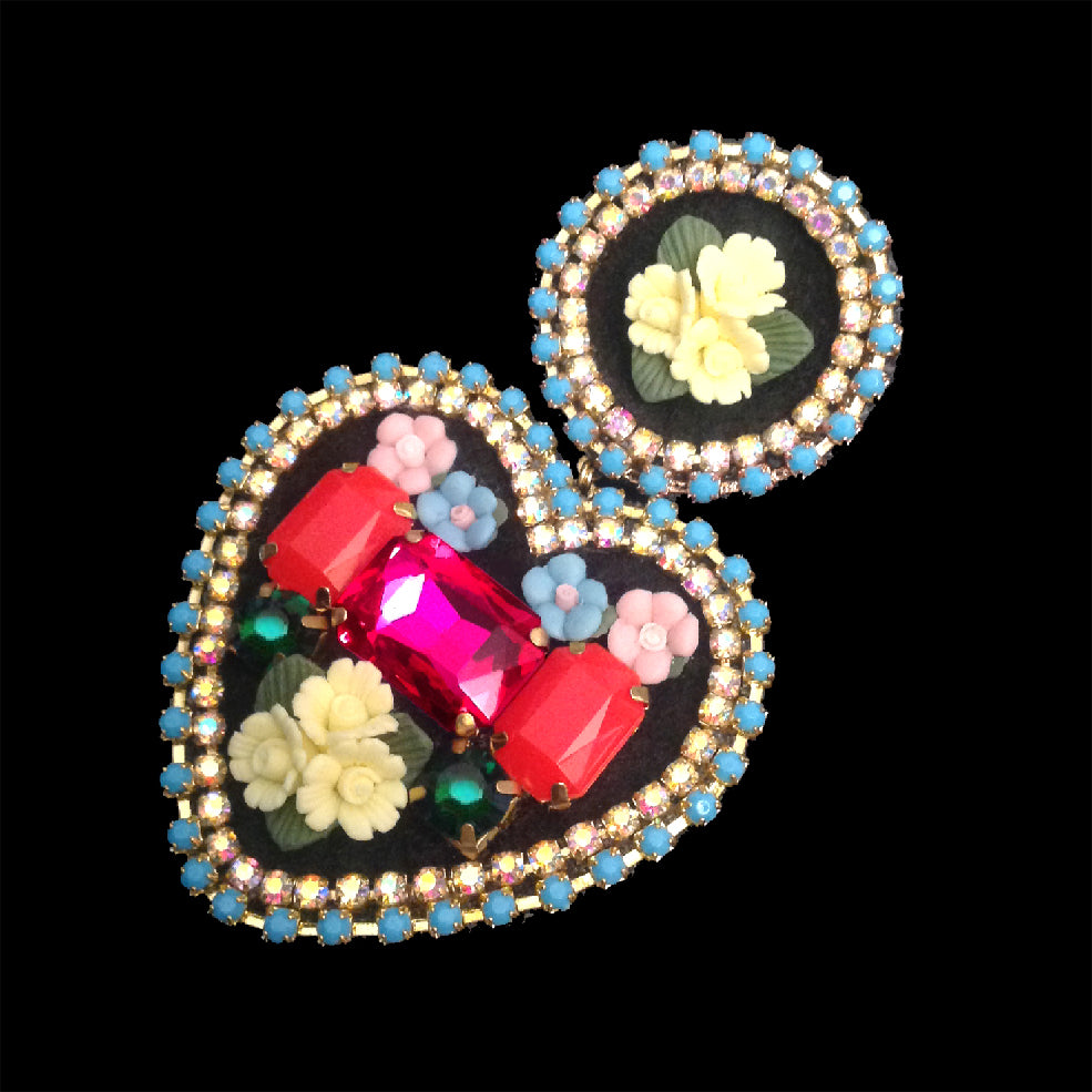 Mouchkine jewelry statement trendy heart shape earrings , made in france