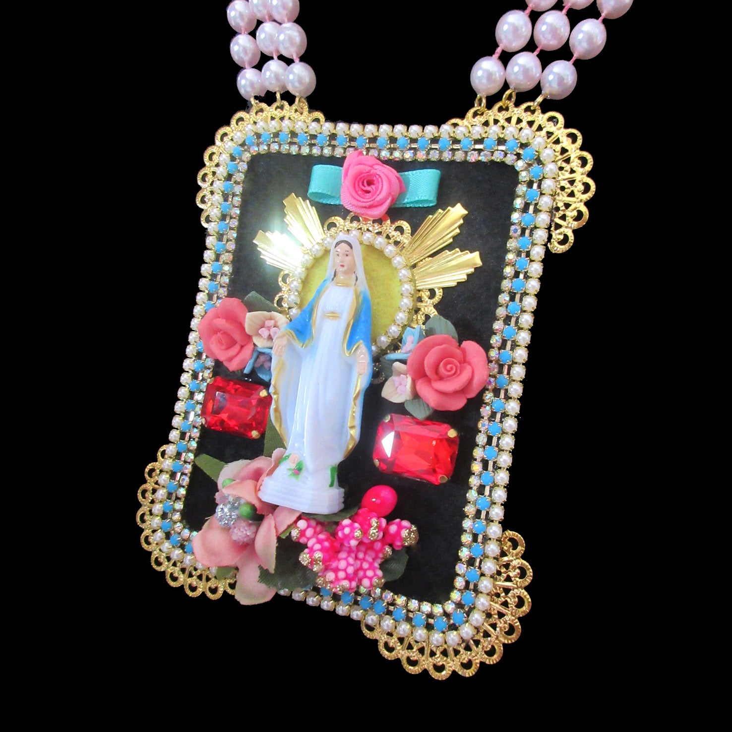 mouchkine jewelry handmade in france luxurye iconic madonna necklace.