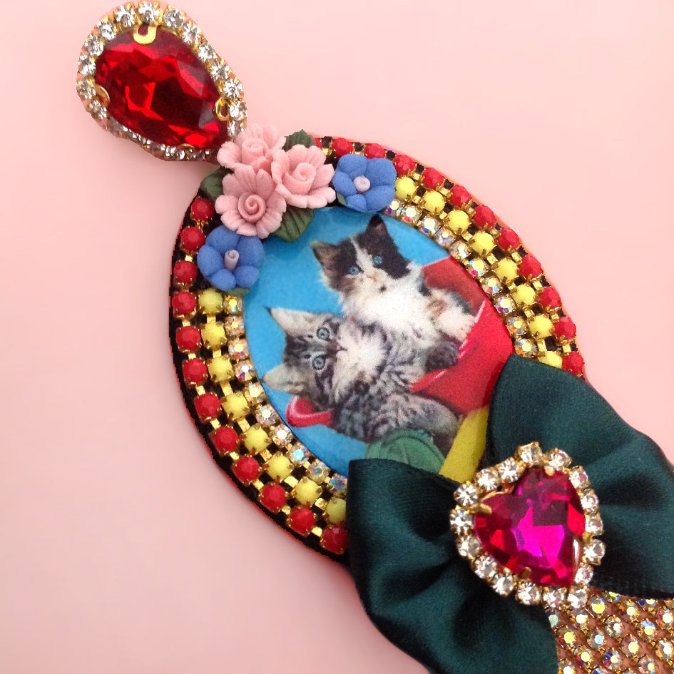 mouchkine jewelry kitsch and chic kitty earrings