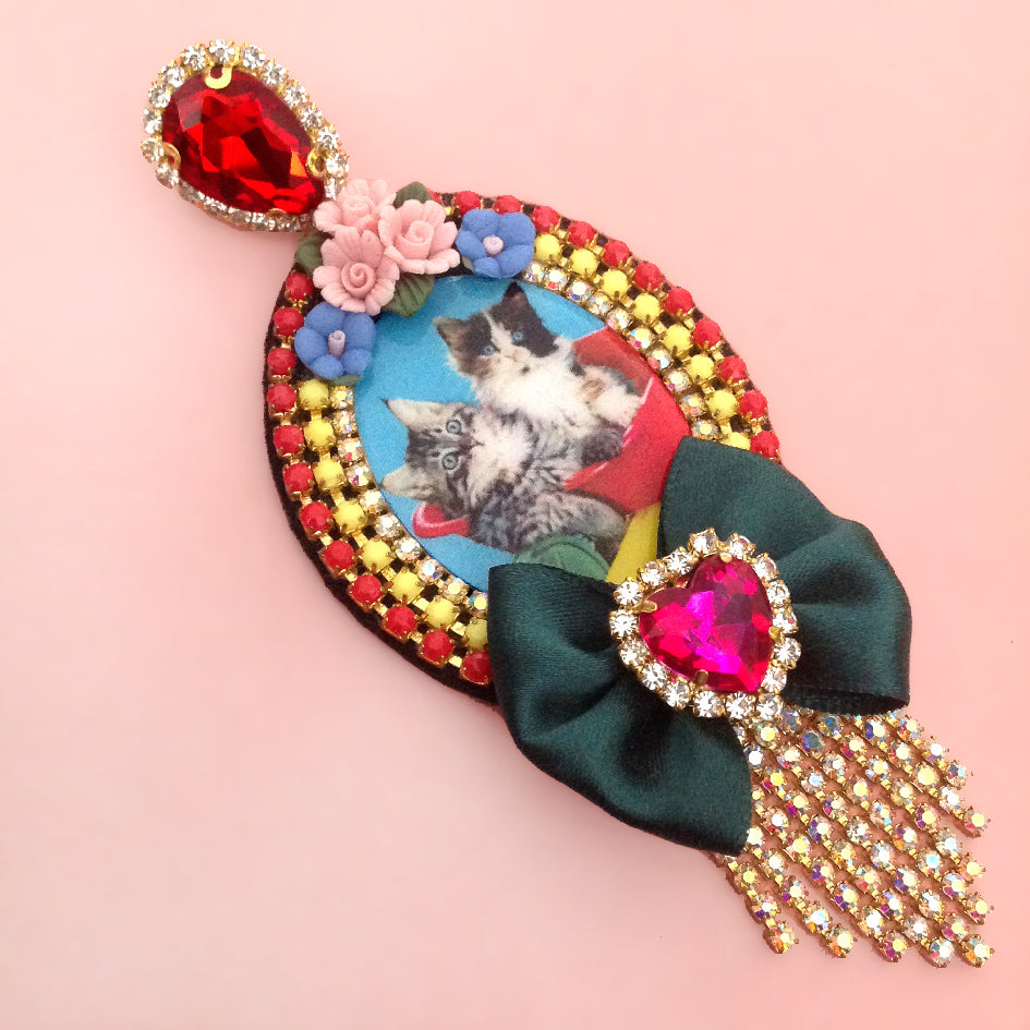 mouchkine jewelry kitsch and chic kitty earrings