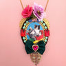 mouchkine jewelry kitsch and chic haute couture cats necklace handmade in france