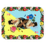 plateau bois de bouleau au design floral et baroque chic luxury design tray