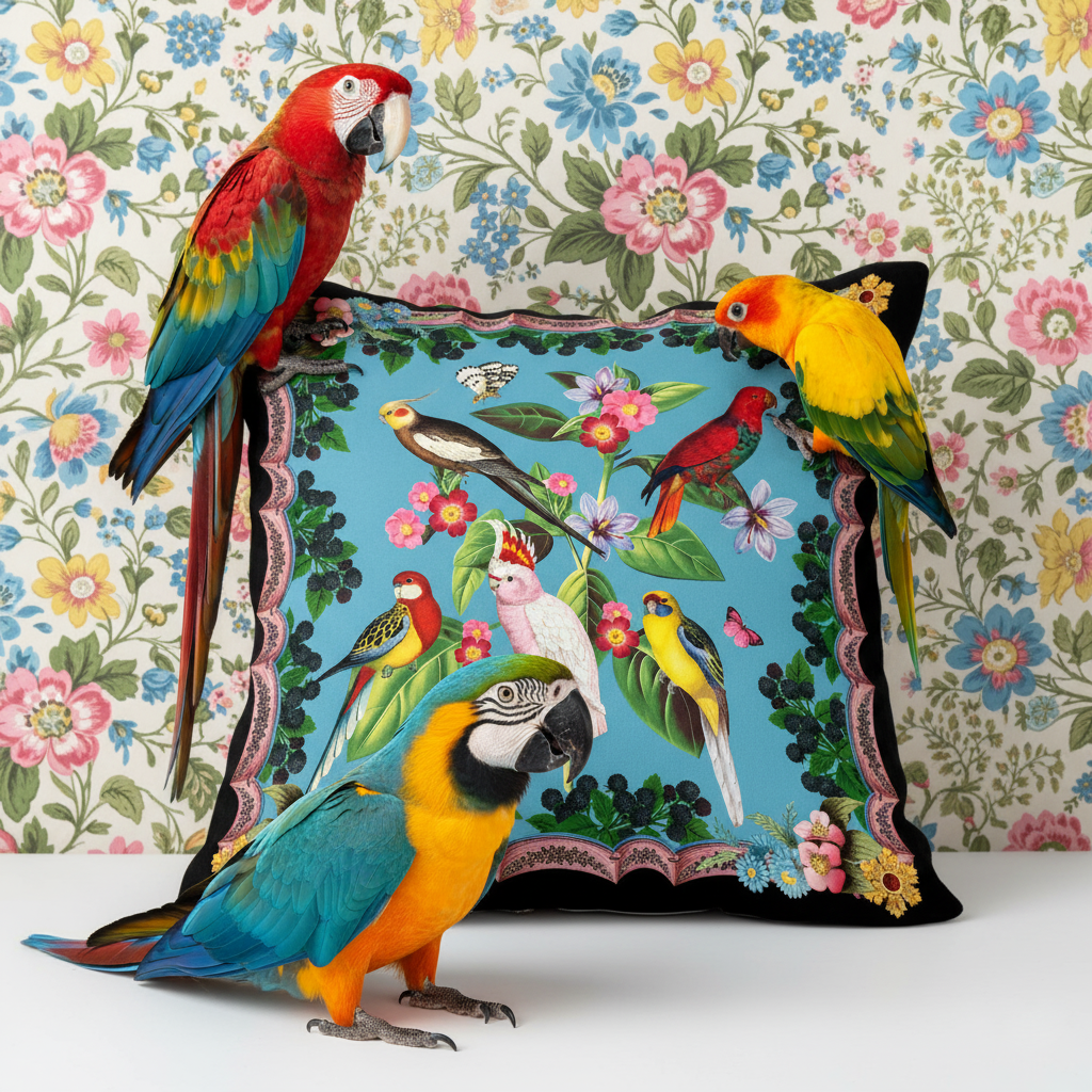 Mouchkine jewelry : Le Coussin "Paradiso" Évasion et Exubérance decorative