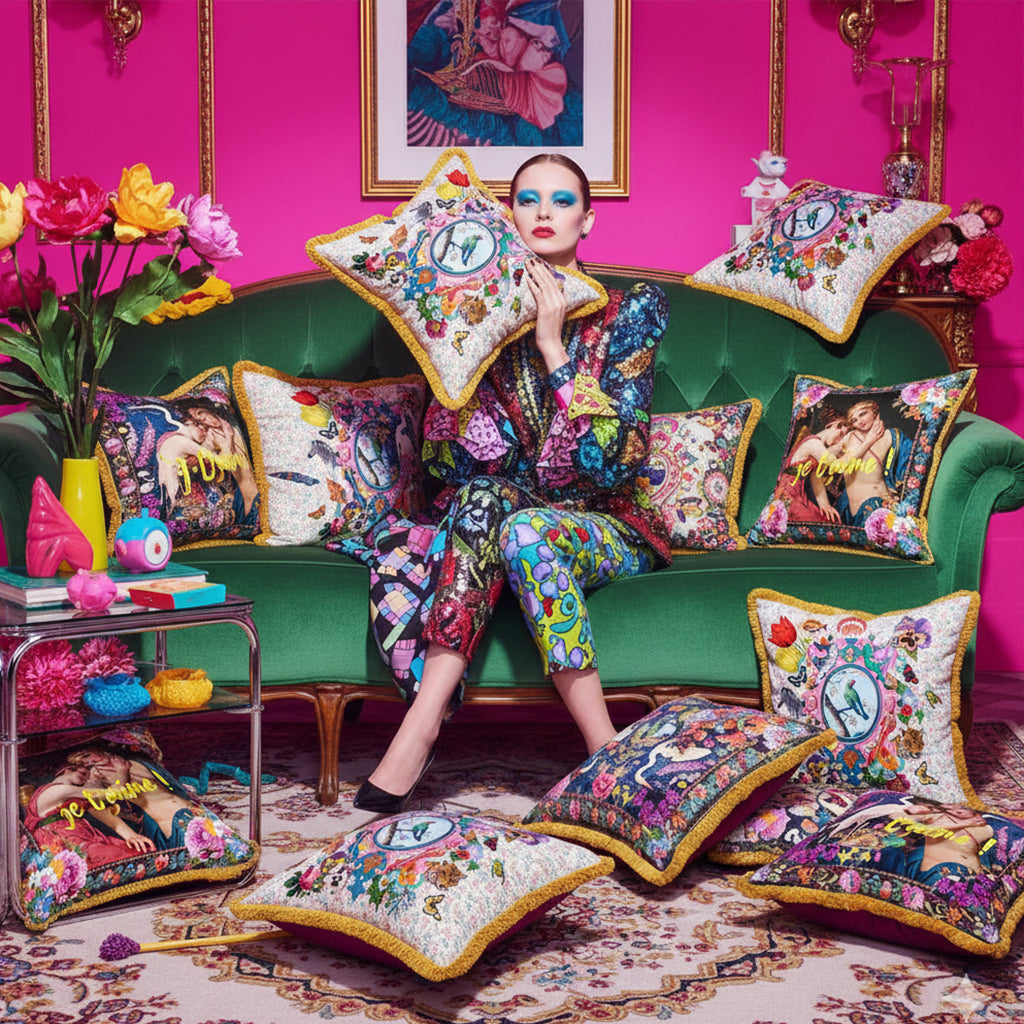 Le Secret d'un Intérieur Unique : Les Coussins Mouchkine, une Touche de Magie Baroque pour Votre Cocon !