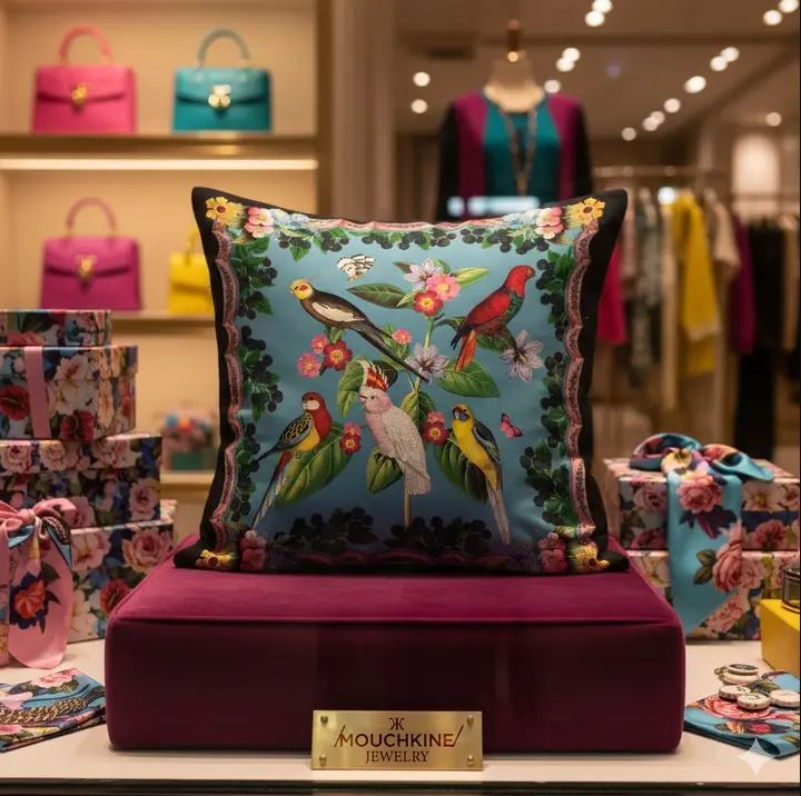 Mouchkine jewelry cushions housse de coussin PARADISO 40x40cm