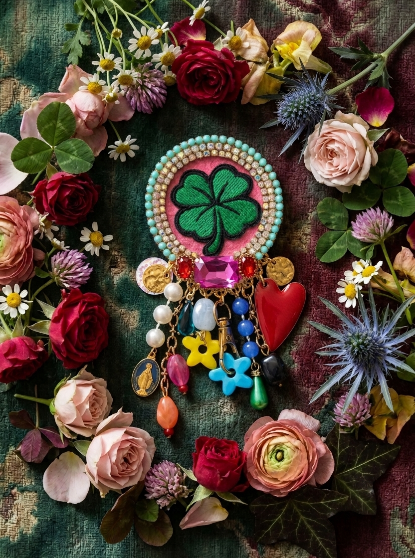 Broche bijou luxe florale mode gris-gris – Mouchkine Jewelry