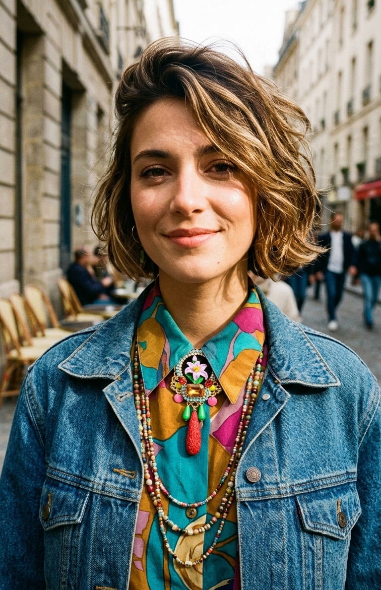 Broche florale avec pendants — Bijou haute couture | Mouchkine Jewelry