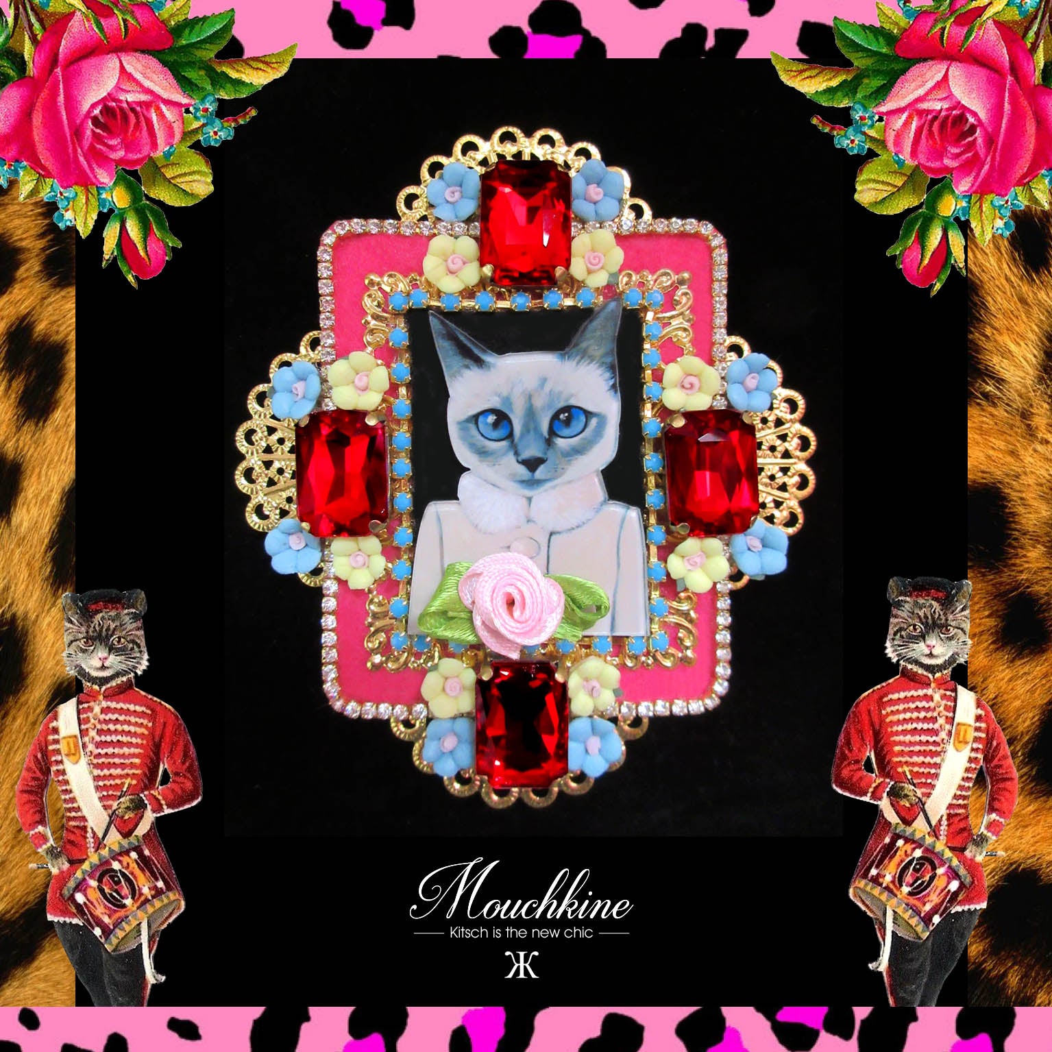 Mouchkine Jewelry paris handmade luxury cat Brooch.