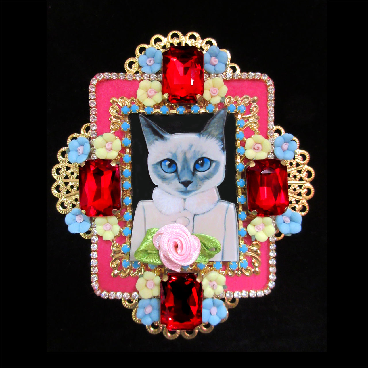 Mouchkine Jewelry chic and couture statement cat Brooch.