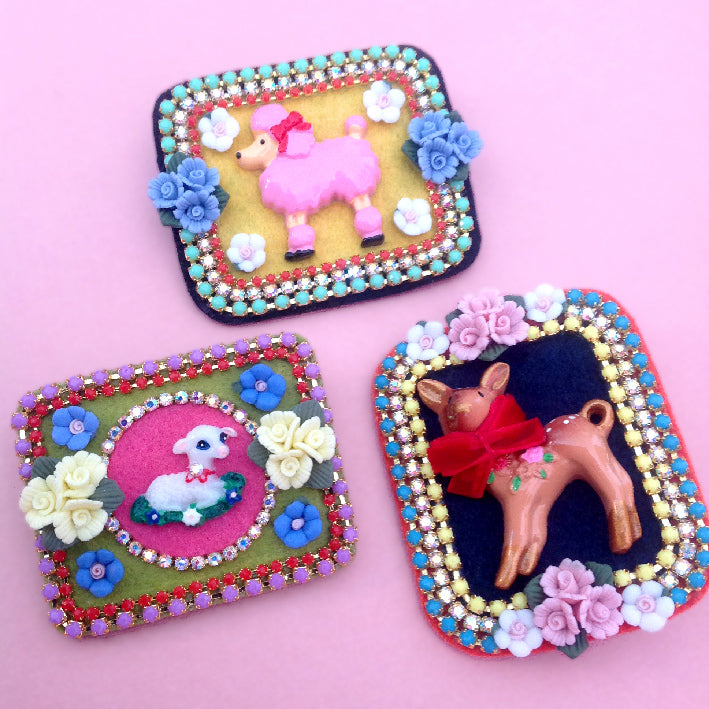 3 brooches promo pack Mouchkine Jewelry fun couture and kawai