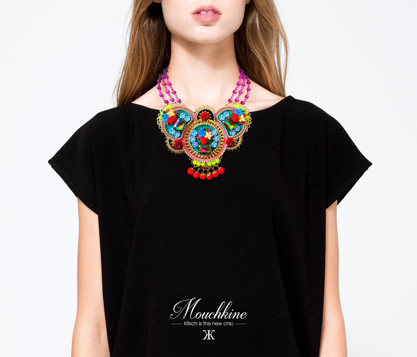 Mouchkine Jewelry paris haute couture amazing floral Necklace