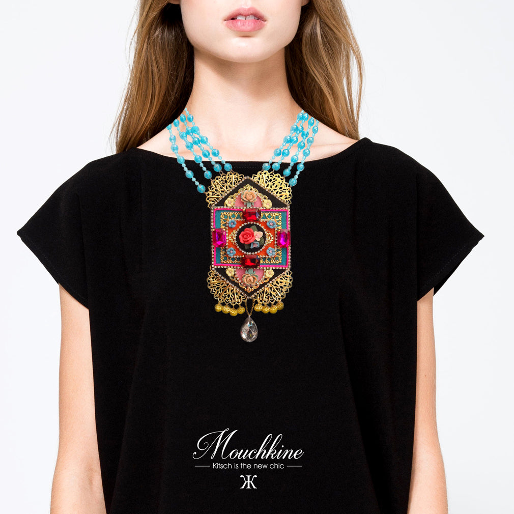 mouchkine jewelry made in france chic floral necklace