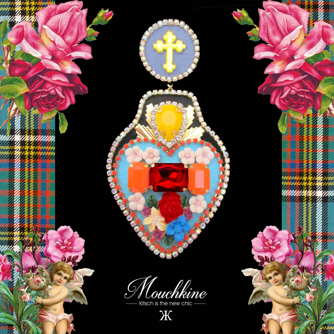 mouchkine jewelry handmade in france exvoto pendant earrings