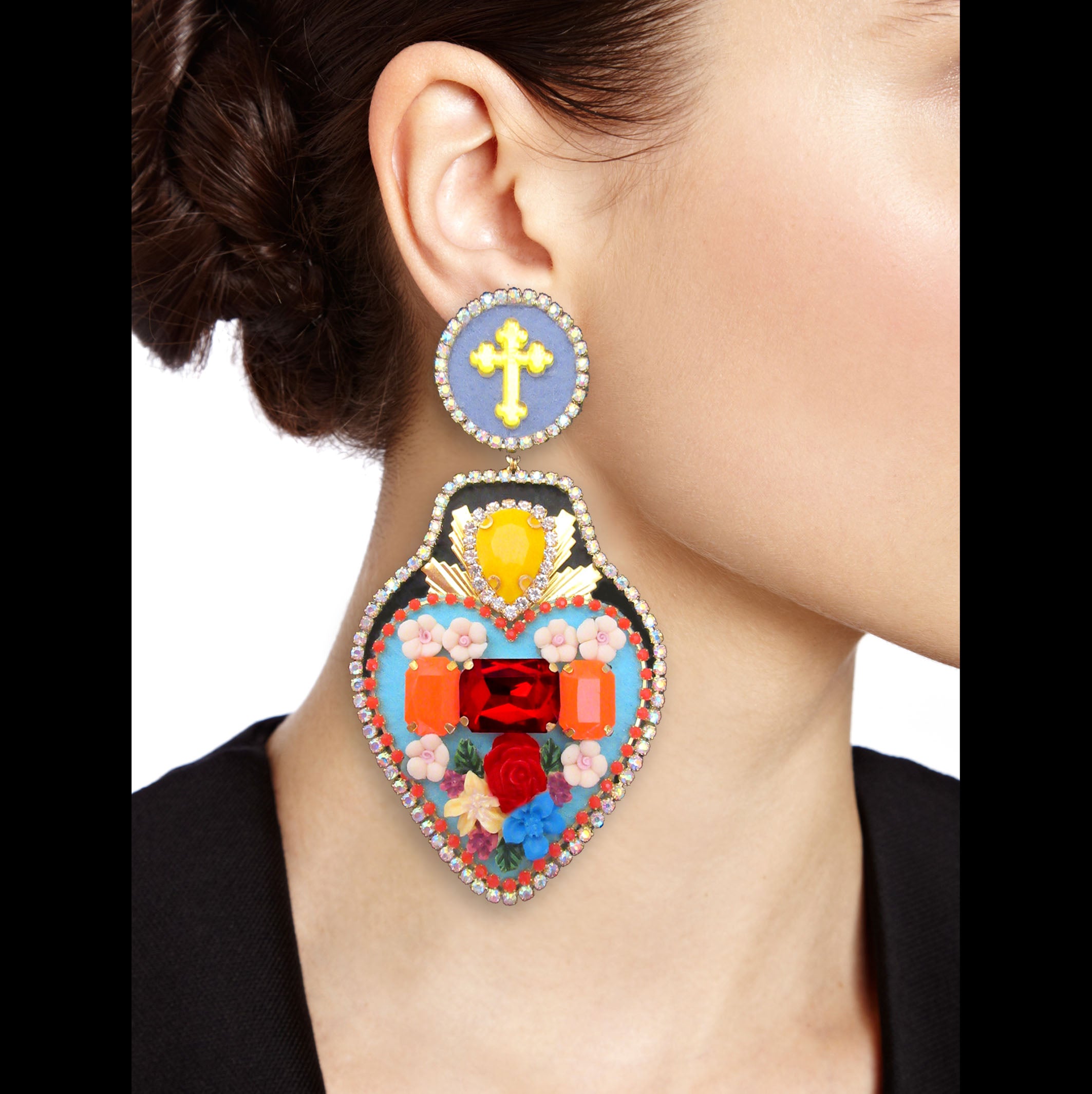 mouchkine jewelry haute couture luxury exvoto earrings 