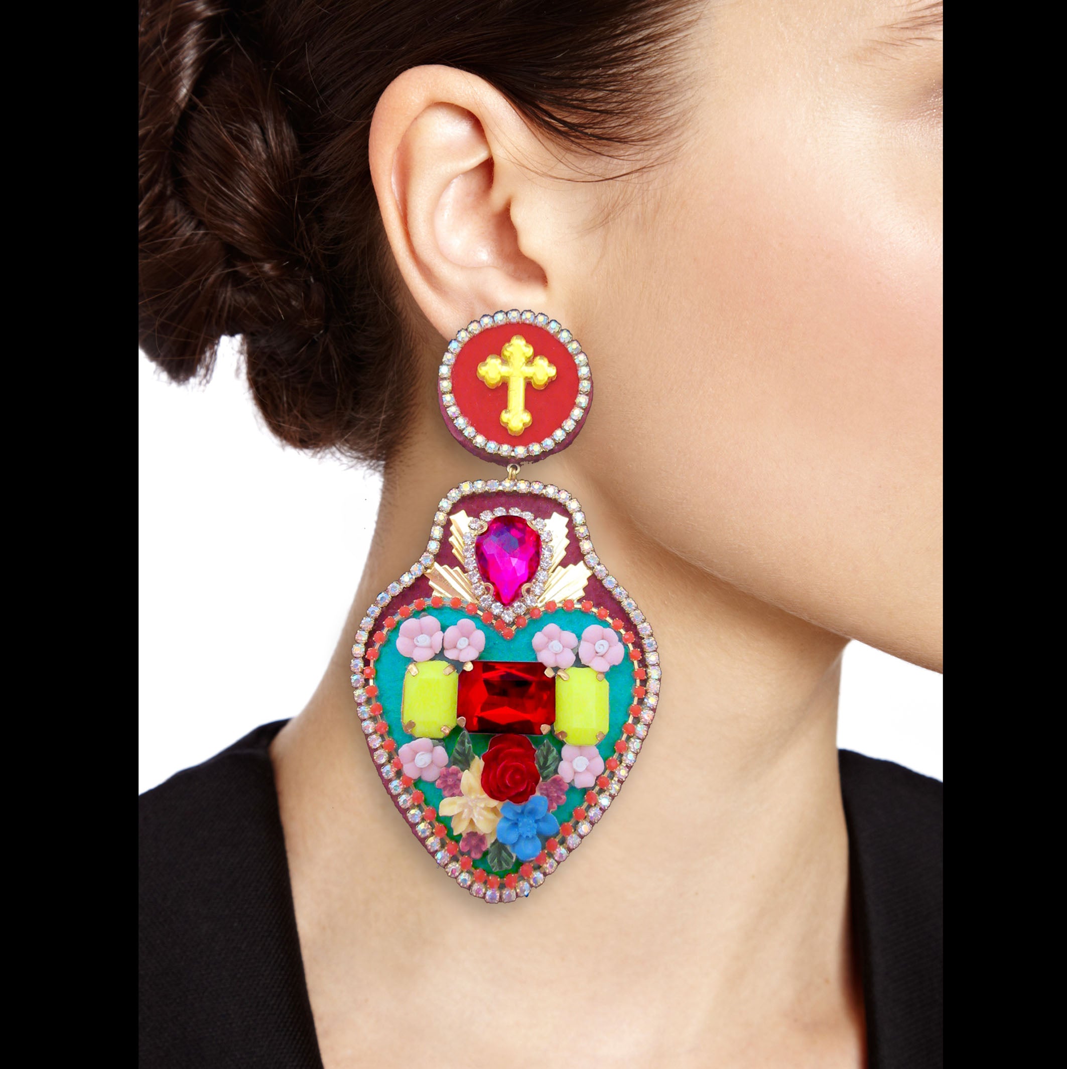 mouchkine jewelry paris couture exvoto pendant earrings