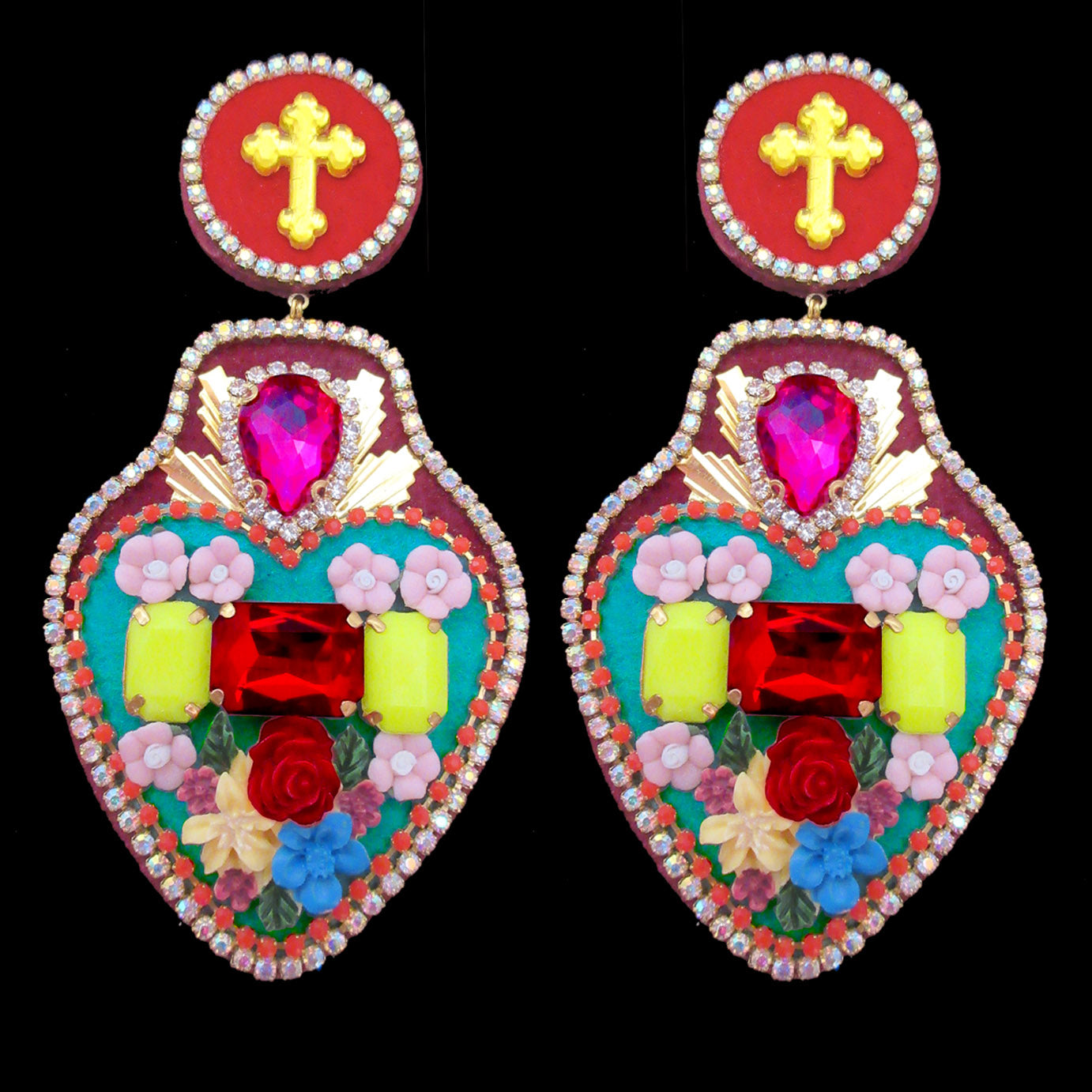 mouchkine jewelry handmade luxury exvoto statement earrings