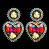Mouchkine jewelry statement trendy heart shape earrings , made in france